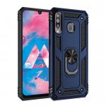 Wholesale Samsung Galaxy A10S Tech Armor Ring Grip Case with Metal Plate (Navy Blue)